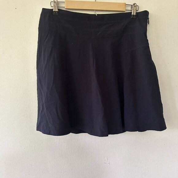 Athleta All Day Skort Womens Size 8 Navy Blue Modest Side Zip Athletic Active - Picture 1 of 5